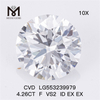 4.26CT F VS2 ID EX EX diamante da laboratorio RD diamante coltivato in laboratorio CVD