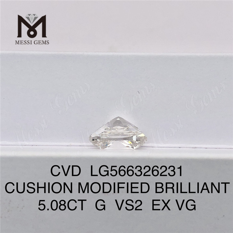 5.08CT G VS2 EX VG CUSHION diamante artificiale prezzo CVD LG566326231