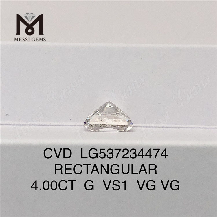 Diamante da laboratorio sciolto bianco RETTANGOLARE 4CT G 4ct grande diamante sintetico orizzo all\'ingrosso