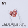 1.51CT FIOPINK SI1 HEART VG VG diamanti creati in laboratorio all\'ingrosso CVD LG485145450