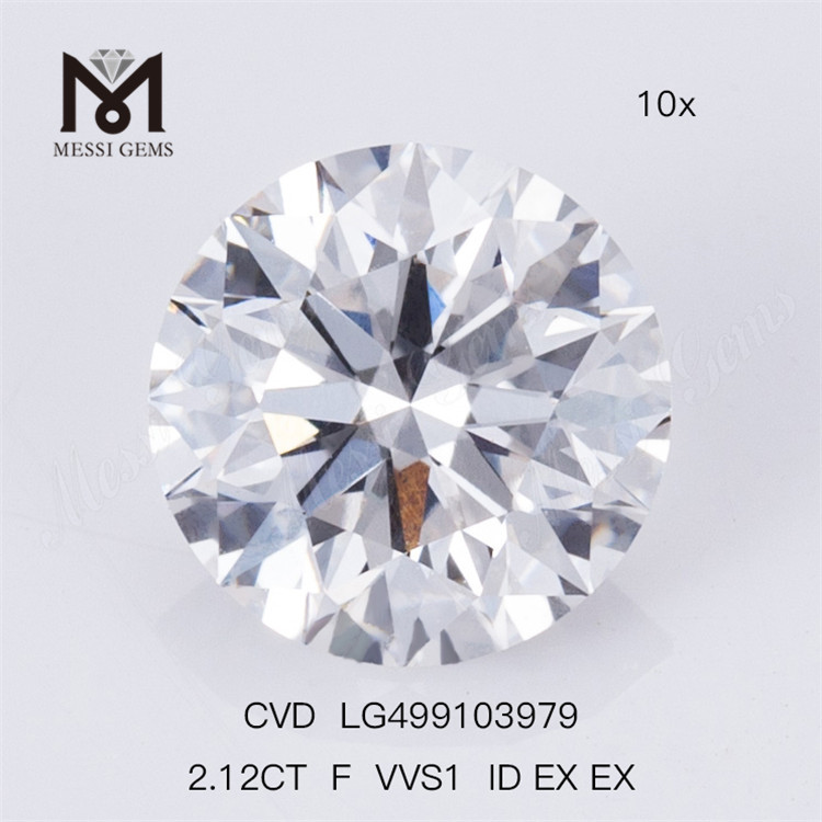 2.12CT F VVS1 ID EX EX Diamante coltivato in laboratorio CVD