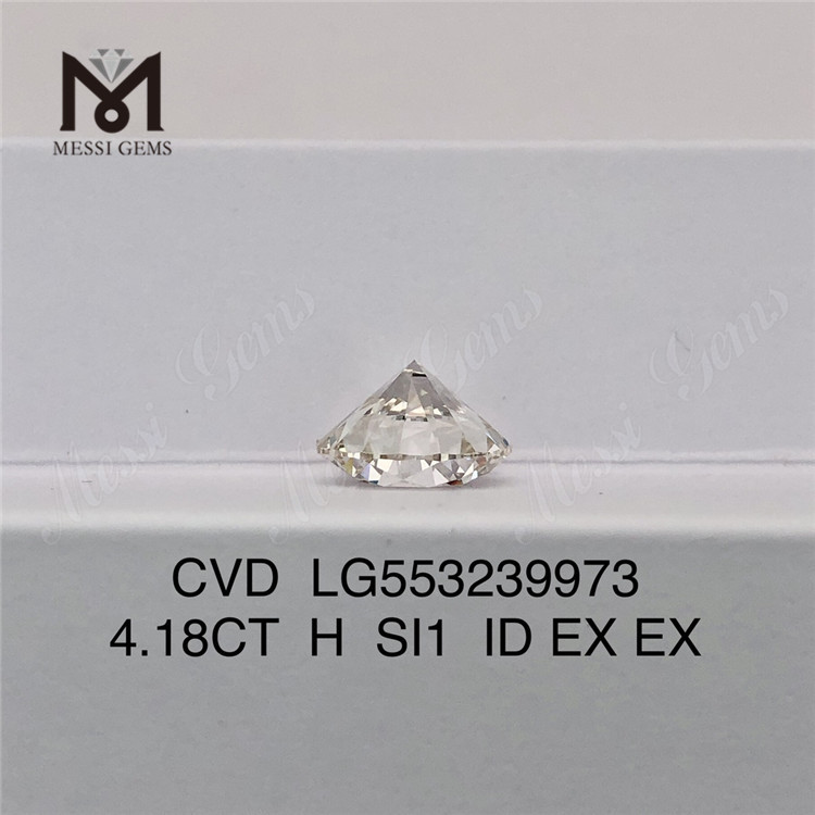 Diamanti da laboratorio sciolti colore 4.18CT H SI1 ID EX EX diamante coltivato in laboratorio prezzo all'ingrosso