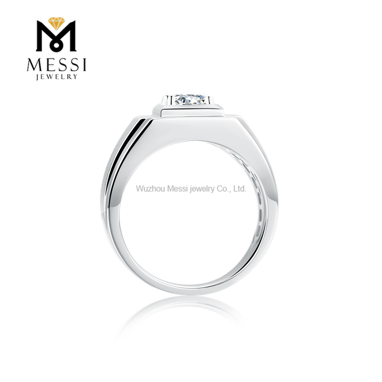 Nuovo design 925 Sterling Silver Jewelry Ring DEF Moissanite Uomo Anelli per uomo