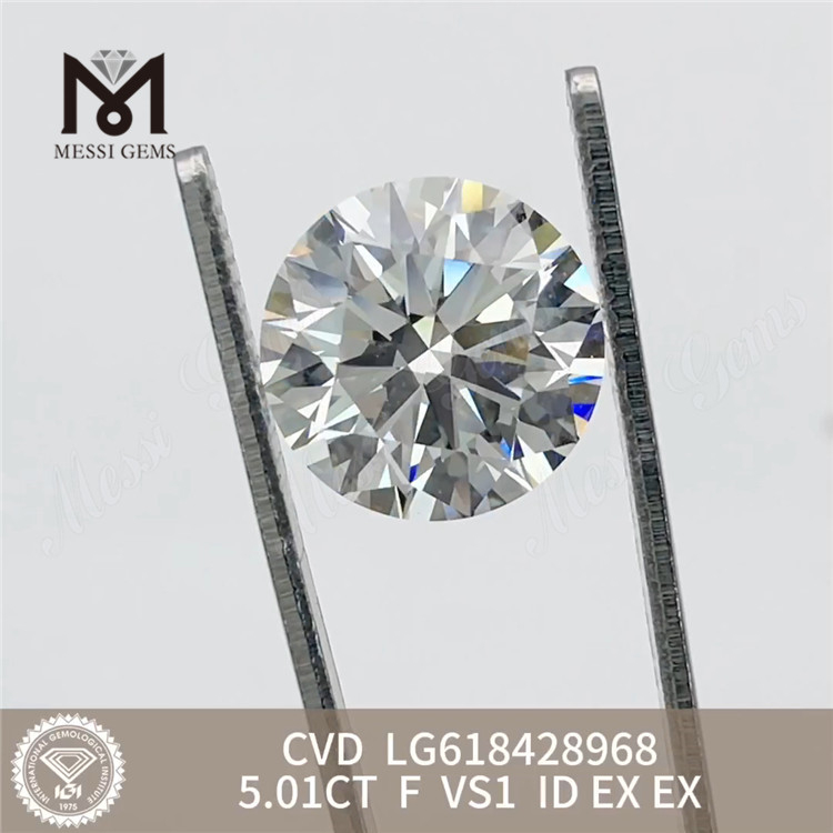 Diamanti creati in laboratorio da 5.01CT F VS1 ID in vendita丨Messigems CVD LG618428968