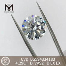 4.29CT D VVS2 ID EX EX Diamanti cvd da 4 ct in vendita LG594324183丨Messigems