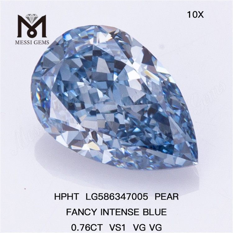 0,76CT VS1 VG VG HPHT PS Diamante blu intenso fantasia LG586347005
