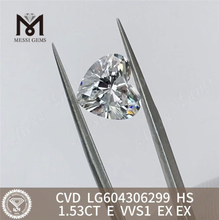1.53CT E VVS1 HS diamante cvd coltivato in laboratorio Eccellenza all'ingrosso丨Messigems LG604306299 