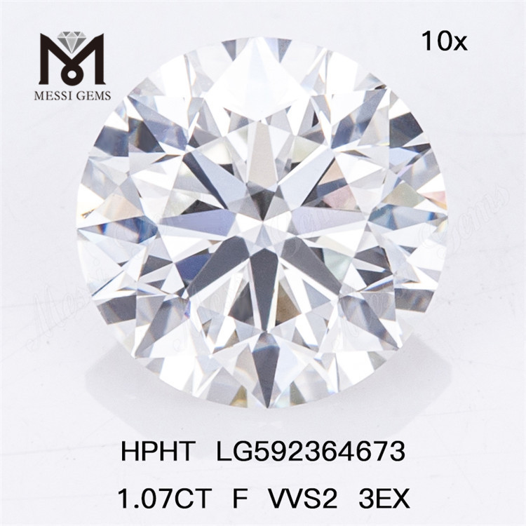 Diamanti HPHT coltivati ​​in laboratorio F VVS2 3EX da 1,07 CT LG592364673