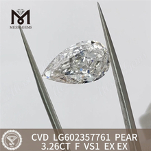 3.26CT PEAR F VS1 certificazione igi diamante CVD Quality Assurance丨Messigems LG602357761