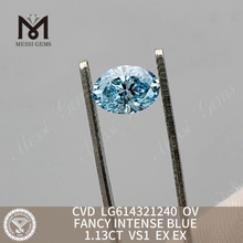 Diamante coltivato in laboratorio vs1 FANCY INTENSE BLUE da 1,13 CT Online LG614321240丨Messigems