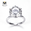 Anello solitario con diamante solitario coltivato in laboratorio, da 8 ct, 13 mm, con diamanti sintetici di grandi dimensioni 