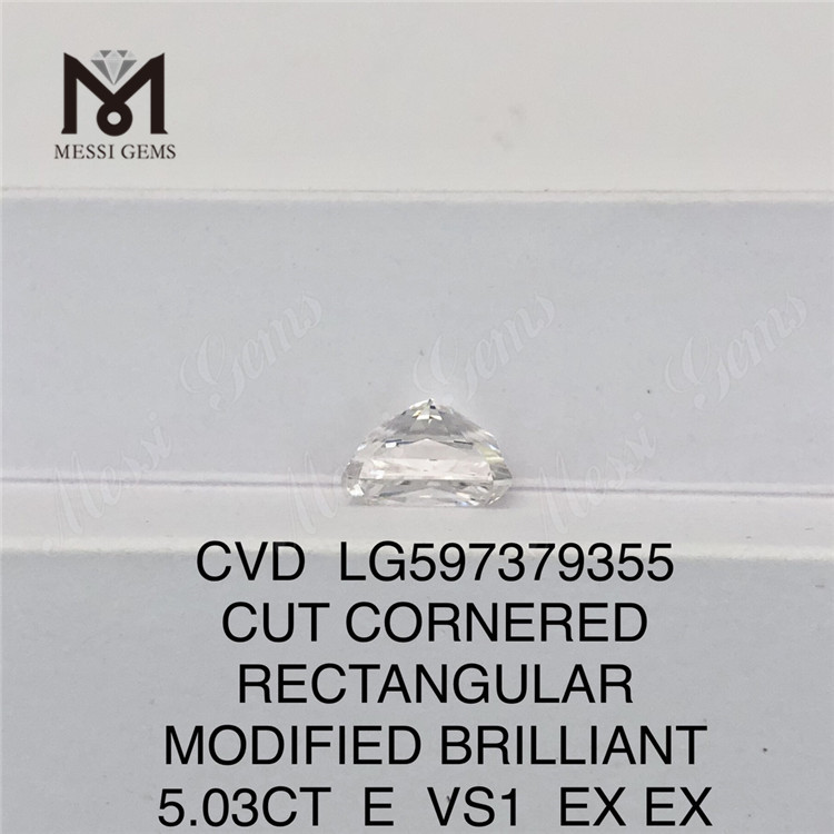 5.03CT E VS1 EX EX RETTANGOLARE CVD Diamond Laboratory LG597379355丨Messigems