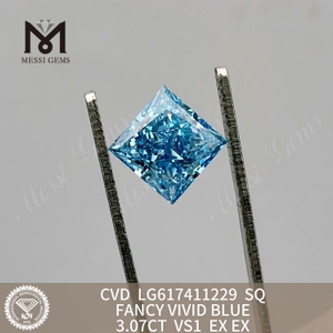 3.07CT VS1 SQ FANCY VIVID BLUE costo del diamante da laboratorio Certificato IGI Sustainable Sparkle丨Messigems CVD LG617411229 