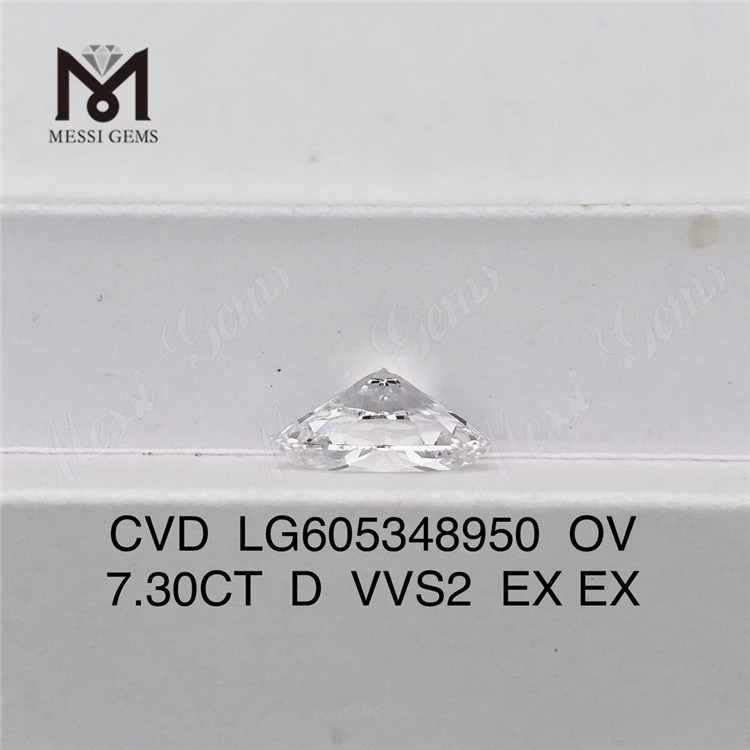 7.30CT Diamond Lab OV VVS2 D colore CVD LG605348950丨Messigems