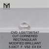 5.03ct rettangolare F vs2 EX EX Diamond simulato CVD LG577397547