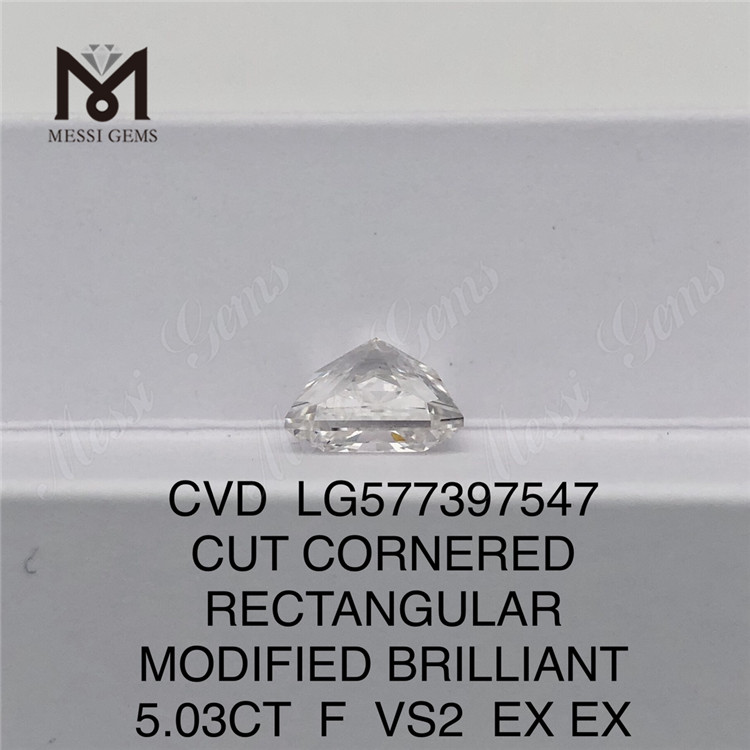 5.03ct rettangolare F vs2 EX EX Diamond simulato CVD LG577397547