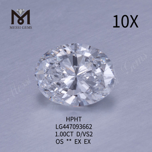Diamanti da laboratorio OVAL di grado di purezza D VS2 da 1,00 carati HPHT