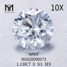 1.138ct D SI1 Commercio all'ingrosso di diamanti da laboratorio sciolti EX CUT all'ingrosso