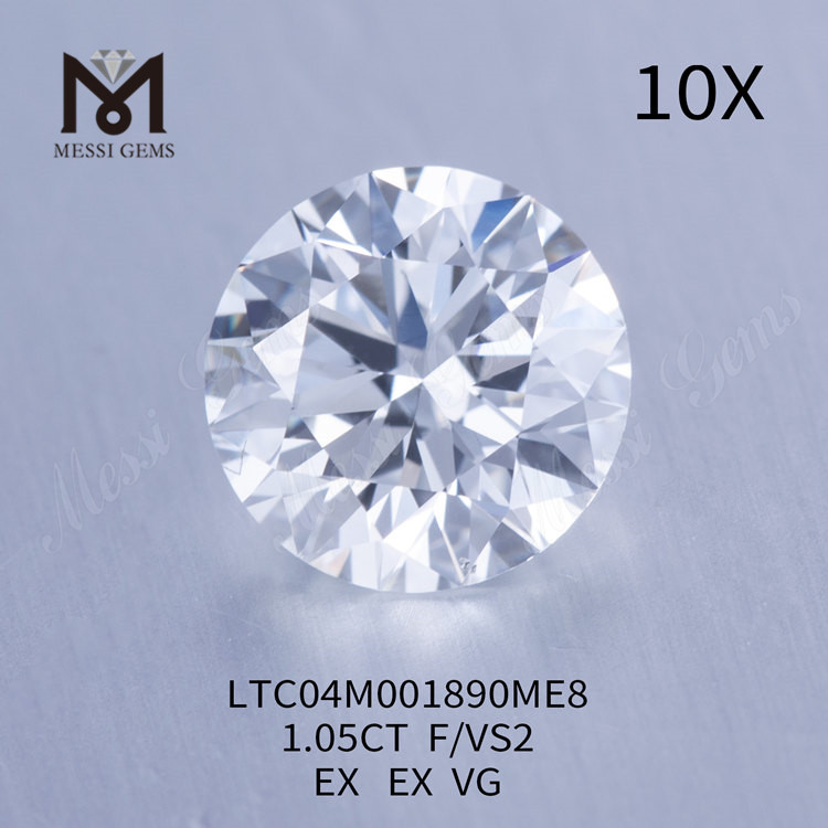 Diamanti da laboratorio rotondi da 1,05 carati F VS2 EX Cut