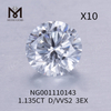 D Diamanti da laboratorio rotondi da 1,135 ct VVS2 EX Cut