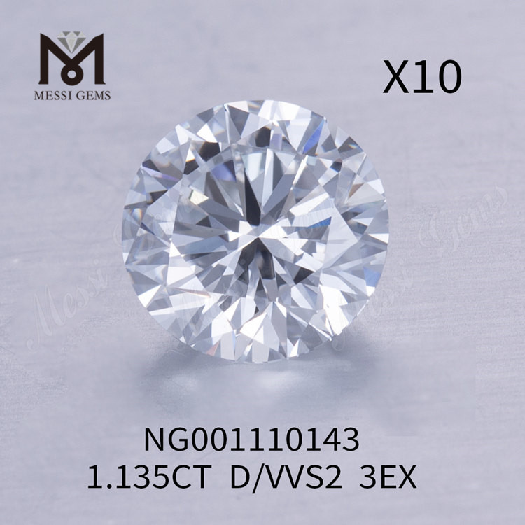 Diamanti da laboratorio tondi D 1.135ct VVS2 EX Cut