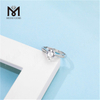Anello di fidanzamento in argento sterling 925 con diamante moissanite da 1 carato di forma rotonda Messi Gems