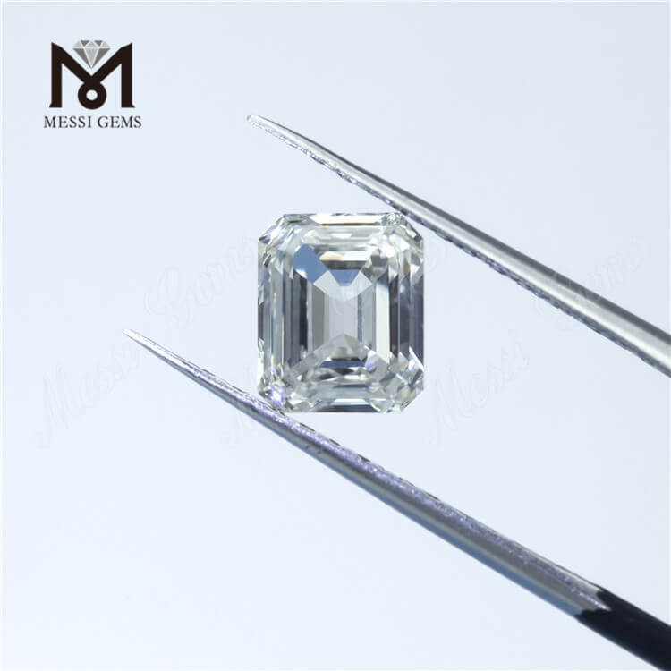 Diamante smeraldo coltivato in laboratorio sfuso personalizzato da 3,01 carati H SI1 EX diamante smeraldo coltivato in laboratorio CVD a taglio fantasia