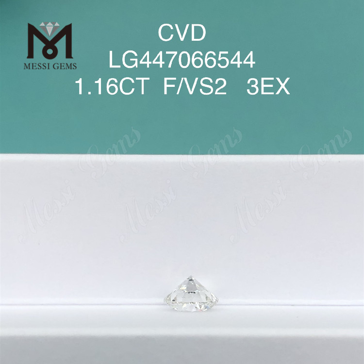 1,16 carati F VS2 Rotondo BRILLIANT EX Diamanti da laboratorio con taglio CVD