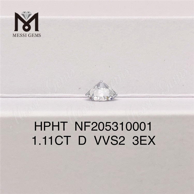 Fast Ship 1.11 carati taglio RD VVS2 HPHT 3EX diamante sciolto sintetico coltivato in laboratorio