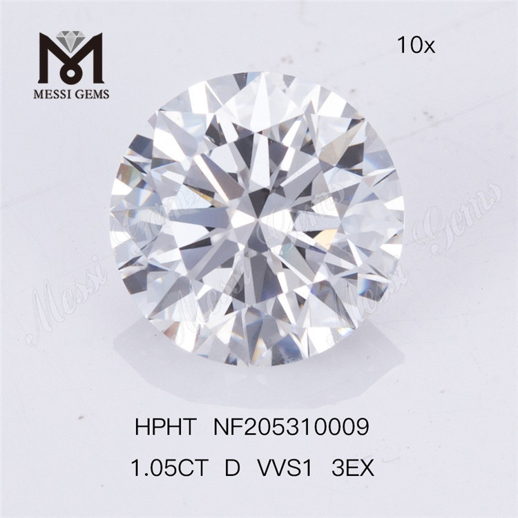 1.065ct D VVS2 RD 3EX costo di un diamante coltivato in laboratorio