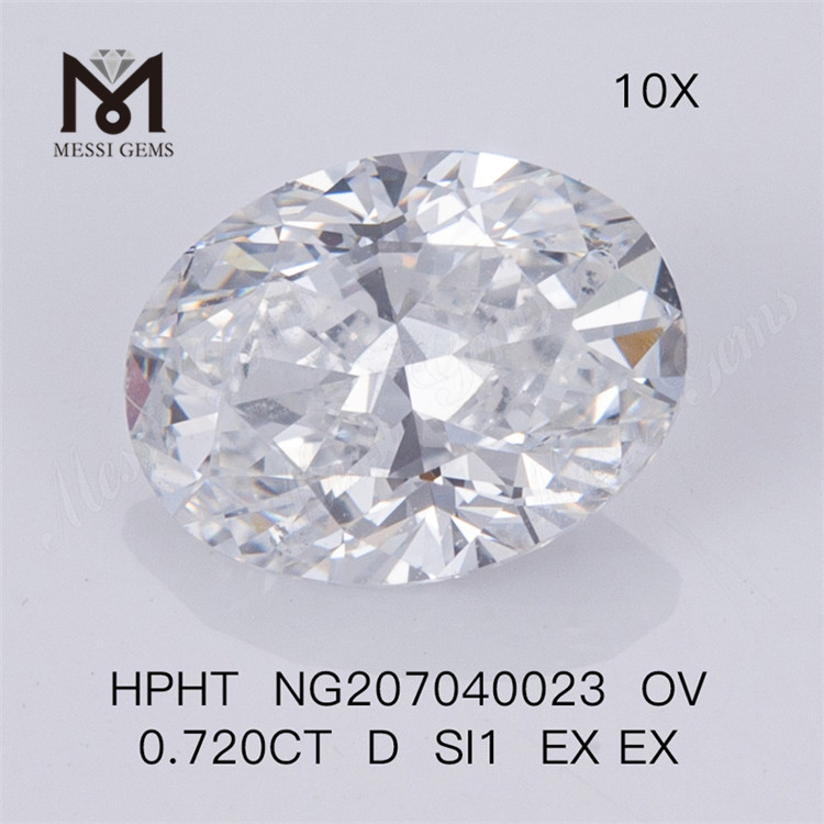 HPHT OV 0.720CT D SI1 EX EX diamante da laboratorio 