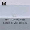 Diamante artificiale HPHT da 0,7 carati D VS2 ID EX EX Diamanti da laboratorio 