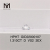 1.310ct D VS2 ID 3EX Diamante a taglio rotondo coltivato in laboratorio Prezzo di fabbrica HPHT 