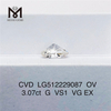 3.07ct G vs cvd lad diamond Diamante da laboratorio ovale da 3ct IGI