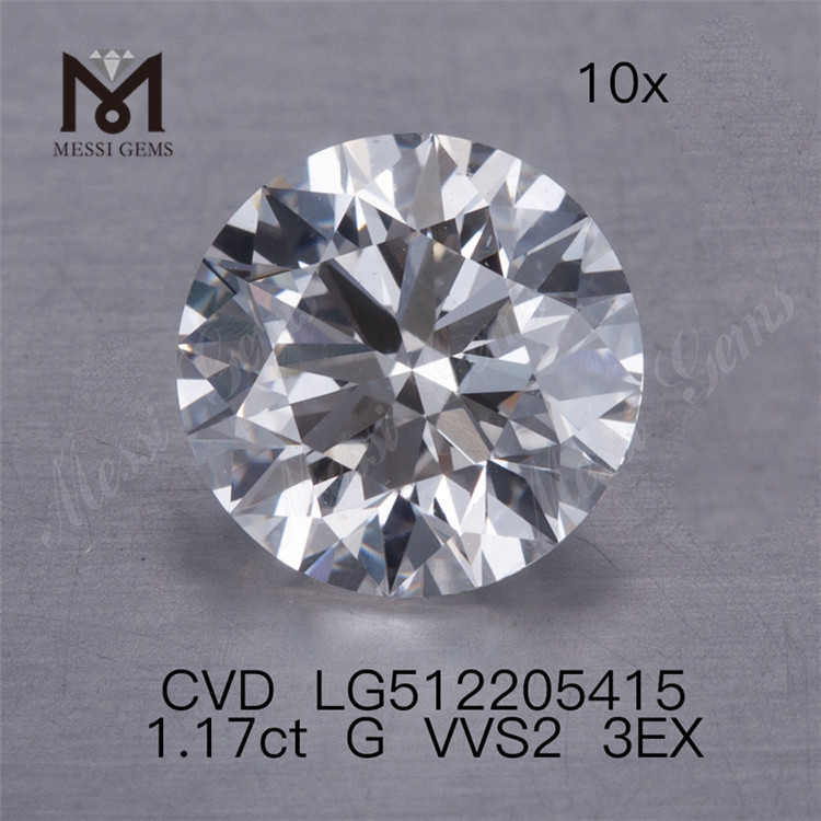 1.17ct G rd cvd lab diamond 3EX vvs prezzo di fabbrica diamante fatto dall'uomo a buon mercato