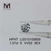 1.57ct E vvs round hpht lab diamond 3EX lab diamond in vendita