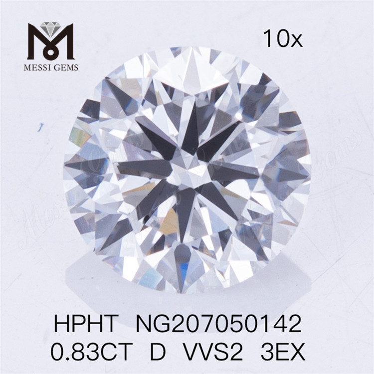 Diamante artificiale HPHT 0,83CT D VVS2 3EX Lab Diamonds 
