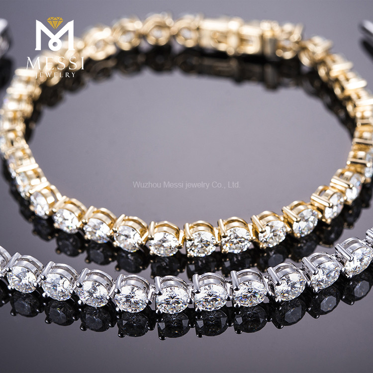 braccialetto di diamanti da laboratorio in oro
