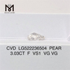 3.03CT F VS1 VG VG CVD Lab Diamante PS 