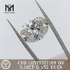 5.18CT forma OV G VS2 EX EX diamante ovale da laboratorio CVD LG579372169