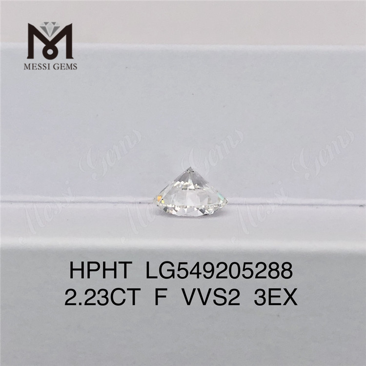 2.23CT F VVS2 3EX diamanti coltivati ​​in laboratorio Diamanti HPHT a taglio rotondo