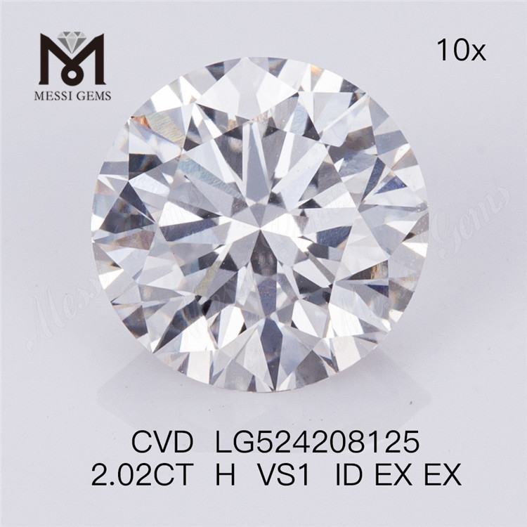 2,02 ct H VS1 Taglio brillante rotondo certificato IGI costo dei diamanti artificiali