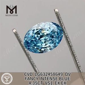 4.35CT VS1 CVD OV diamante labs.FANCY INTENSE BLUE LG632458649丨Messigems