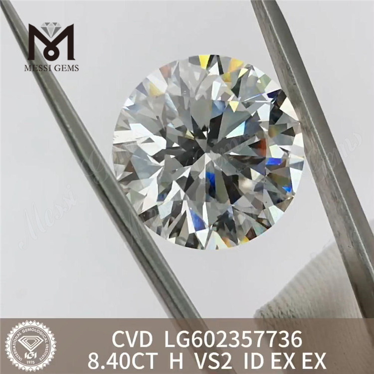 8.40CT H VS2 ID EX EX Diamante sintetico Cvd LG602357736 Risparmia su Sparkle丨Messigems
