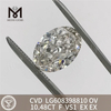 Pietre sciolte con diamanti coltivati ​​in laboratorio OV F VS1 da 10,48CT丨Messigems LG608398810 