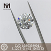 3.12CT G VS1 ID 3ct diamante coltivato cvd LG603349011 Eccellenza ottica丨Messigems 