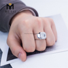 Fedi nuziali da uomo con anello solitario con diamante Lab da 3 ct, simboli di impegno permanente