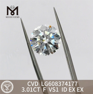 3.01CT F VS1 Diamanti cvd da 3 ct Stunning Beauty in vendita丨Messigems LG608374177 