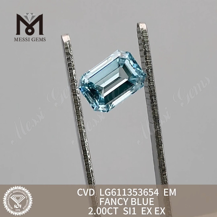 Prezzo del diamante Cvd SI1 EM FANCY BLUE da 2,00 CT per carato LG611353654 
