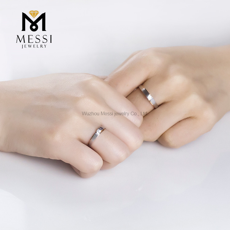 Fashion Design 14k 18k Lab Grown Diamond Matrimonio Anello per sposi